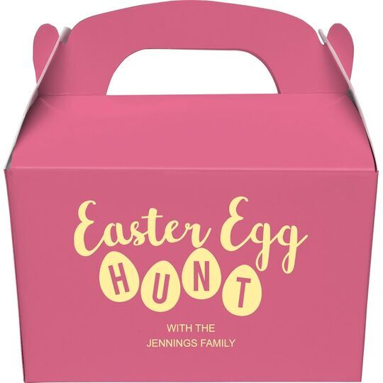 Easter Egg Hunt Gable Favor Boxes
